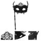 thumbnail image 2 of Máscara de cosplay, máscara de mascarada, máscara de fiesta de cosplay de Halloween, máscara de media máscara, máscara de disfraz con palo, 2 of 7