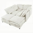 thumbnail image 5 of Modern Polyester U-Shaped Sofa with Double-Layer Cushions and Storage, 124.4''W x 62.99''D x 31.88''H, 5 of 26