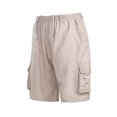 thumbnail image 2 of Tenmix Mens High-waist Cargo Shorts Solid Color Parachute Pant Straight Wide Leg Cocktail Sweatpants Drawstring Bottoms Gray L, 2 of 4