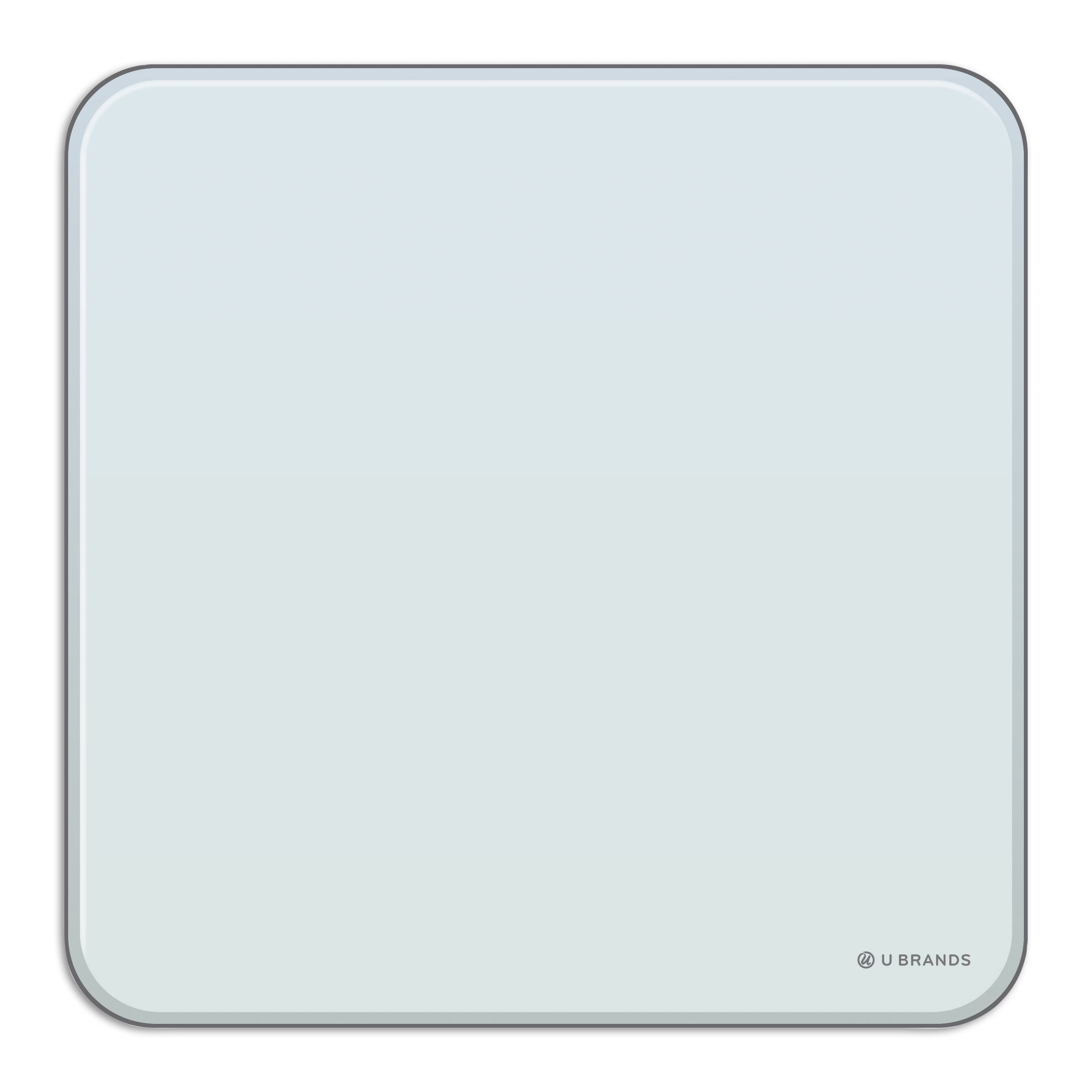 U Brands Cubicle Glass Dry Erase Board, 12 x 12 Inches, White