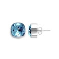 thumbnail image 4 of Aretes Zvezda Cushion color Aquamarine plata .925 poste Zvezda ZAR-CSH12-AQU-P, 4 of 4