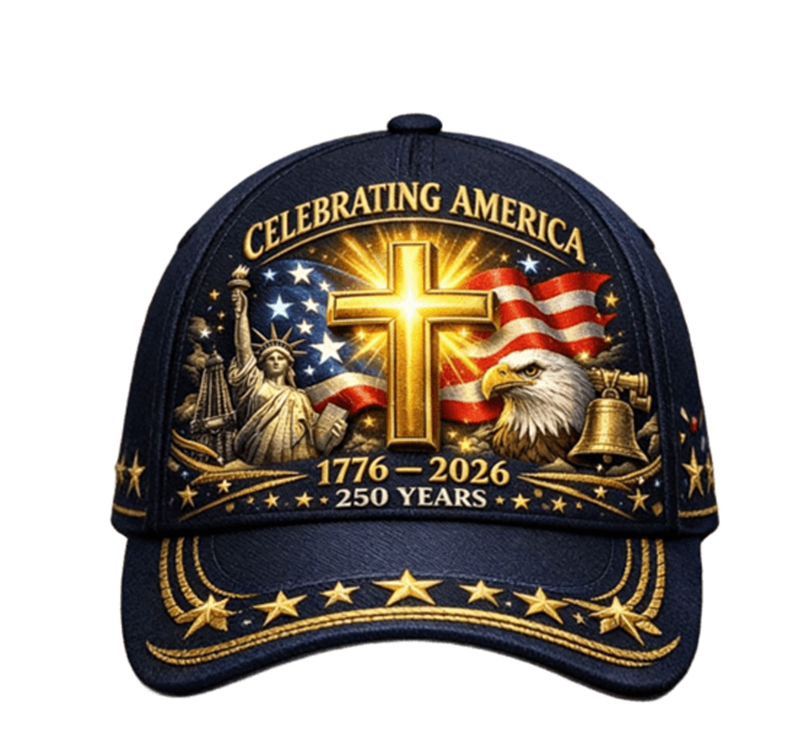 United States 250th Anniversary Hat, Adjustable Retro Washed