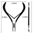 thumbnail image 4 of Cuticle Trimmer with Cuticle Pusher Stainless Steel Sharp Blades Double Spring Cuticle Nipper-Black, 4 of 9