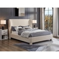 thumbnail image 2 of Meridian Furniture Penny Beige Fabric Full Bed, 2 of 8