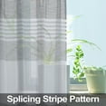 thumbnail image 7 of 2 Panels Sheer Curtains, Faux Linen Textured Voile Grommet Striped Tier Curtain, 7 of 7