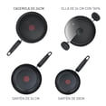 thumbnail image 2 of Batería T-fal 5 piezas Elemental  Negra, 2 of 4
