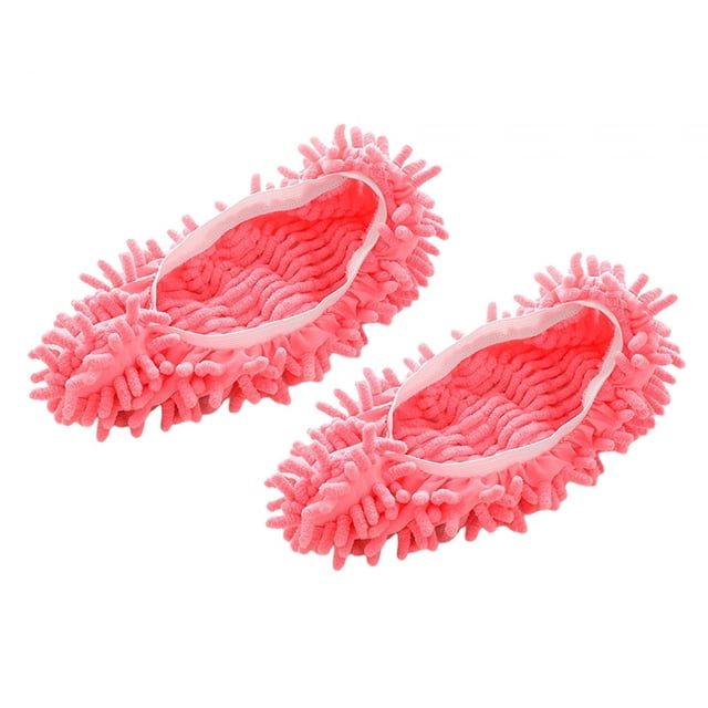 Pantuflas de microfibra BLESIY Zapatillas de fregona lavables suaves para casa oficina y Baño hombres Rosa