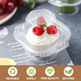 thumbnail image 6 of Livease 60Pcs Individual Cupcake Containers, Plastic Clear Cupcake Boxes with Lid, Cupcake Holder, 6 of 9