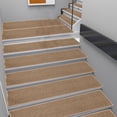 thumbnail image 5 of Pxyqht 8x30in Flax Non-Slip Stair Treads 4 Pack, Rubber Backing Indoor Washable Stair Mats for Wooden Steps, Family Friendly Stair Rug, 5 of 6
