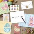 thumbnail image 5 of LGHDIWN 12 Pack Easter Greeting Cards Set with Envelopes & Stickers - Happy Easter Bunny Egg Blank Cards for Classroom Exchange, Spring Holiday Party Favors, 5 of 7