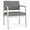 Castillo Metal, variant on Lesro Lenox Steel Polyurethane Oversize Waiting Room Guest Chair in Silver/Castillo Metal