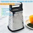 thumbnail image 6 of Cheese Grater Stainless Steel Cheese Grater with HandleMulti-functional Box Grater with Detachable Storage Container, Graters For Kitchen, 6 of 7