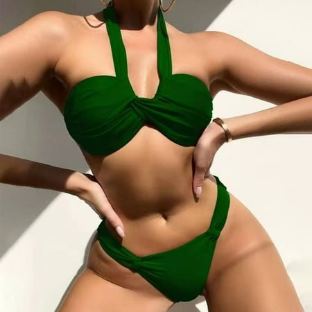 Yanyanz Swim Suits for Women 2025  Women Thong Bikini Set Brazilian Two Swimsuit High Cut Bathing Suit Top String Bottom  Women Swimsuits