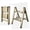 Champagne Gold Finish, variant on Calmwrd Step Ladder Folding 3 Step Ladders Off White Aluminum Step Stool