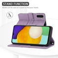 thumbnail image 3 of Allytech Case for Samsung Galaxy A13 5G,Magnetic Leather Card Pocket Wallet Case Shockproof Rubber Kickstand Cover with Shoulder Strap,Lightpurple, 3 of 5
