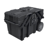 Heavy-Duty 25" Rolling Tool Box Cantilever Lid w/ Integrated Organizers Black
