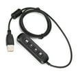 H901 USB Plug QD Cable Adaptor Adjustable Volume Call Center Headset