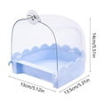 thumbnail image 4 of Bird Bath Tub, Hanging Parrot Bathing Pool, Cage Mounted Bird Bath for Cockatiels Budgies, Plastic Splash Guard Design with Transparent Window, Non-Slip, Easy Clean Indoor Bird Accessory, 4 of 7