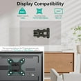 thumbnail image 2 of TV Wall Mount Articulating LCD Monitor Full Motion 15 inch Extension Arm Tilt Swivel for Most 13 to 32 inch LED TV Flat Panel Screen with Mounting Holes up to 100x100mm (1330LM), Black, 2 of 5