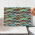 thumbnail image 2 of Chevron Cutting Board, Repetitive Ornate Chevron Patterns Filled with Baroque Floral Texture Motifs, Decorative Tempered Glass Cutting and Serving Board, Small Size, Multicolor, by Ambesonne, 2 of 5