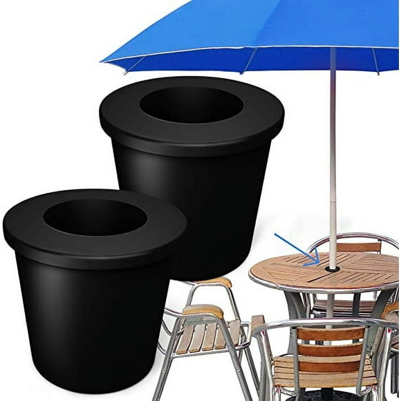 nipocaio Black Patio Table Umbrella Hole Ring,Umbrella Cone Wedge Silicone Patio Table Umbrella Hole Plug,Patio Table Ring For Umbrella Hole