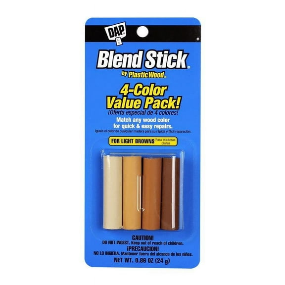 0.86 Oz. Dap 7079804101 Light Browns Plastic Wood 4-Color Blend Stick Value Pack