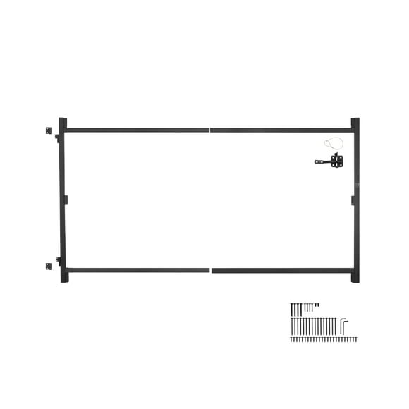 VEVOR Gate Building Kit Fits 60 to 96 in Wide Openings 4 to 5 ft High Fence Black