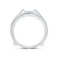 thumbnail image 4 of FB Jewels 14kt White Gold Womens Round Diamond Wedding Wrap Ring Guard Enhancer 1 Cttw, 4 of 4