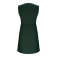 thumbnail image 6 of Zunfeo Summer Dresses for Women 2025 Beach Vacation Sundress A Line Pleated Sleeveless Dress Green 2XL, 6 of 8