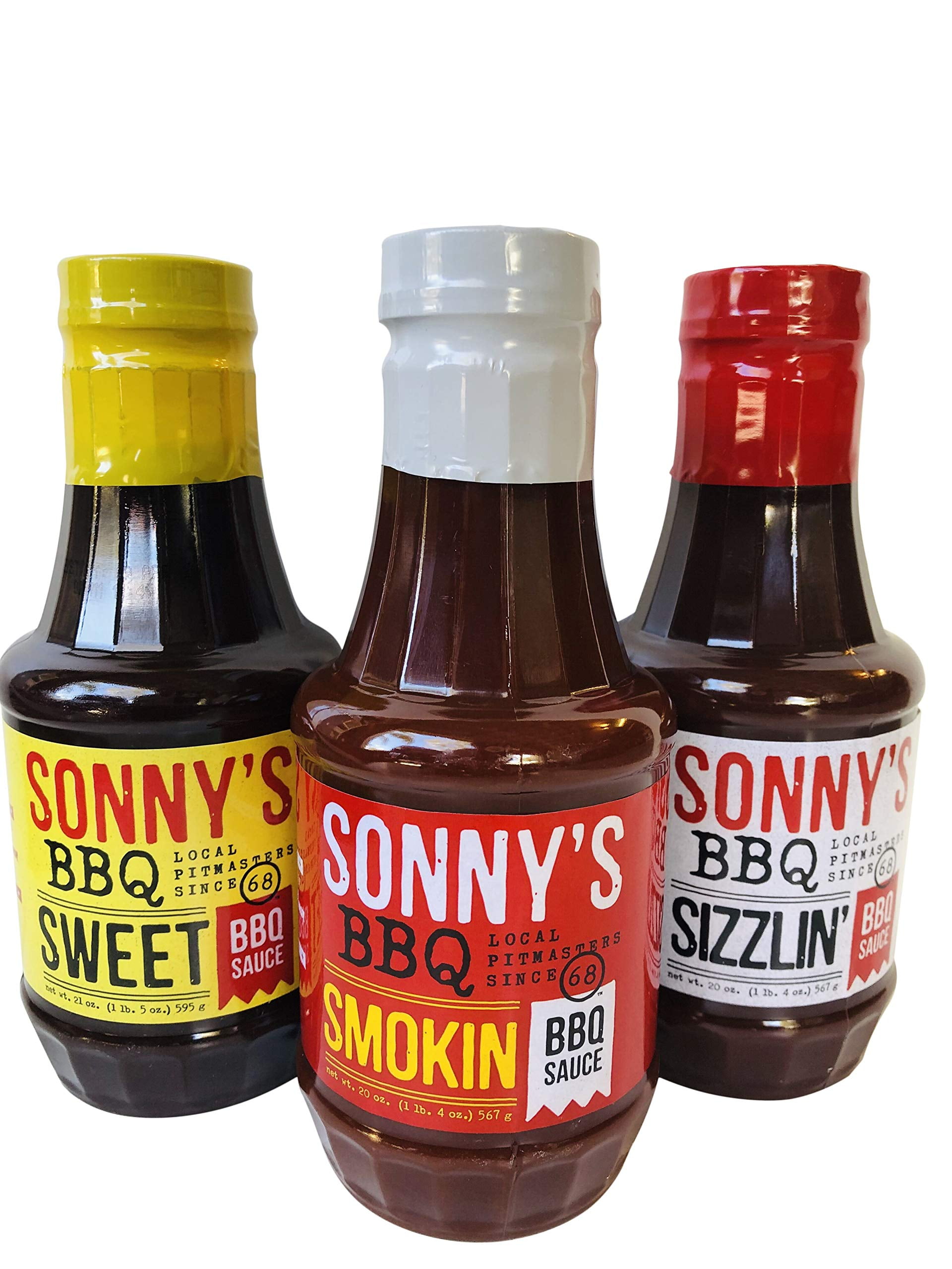 (4 pack) Sonny’s BBQ Smokin’ BBQ Sauce, 20 oz Bottle - Barbecue Sauce for Grilling, Dipping, and Marinades