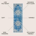 thumbnail image 4 of JONATHAN Y BOHEMIAN FLAIR 2 x 8 Runner Rug, Vintage Medallion - Blue/Cream, BMF104B-28, 4 of 4