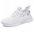 thumbnail image 2 of Zapatos casuales calzado deportivo zapatos mujer ligeros cómodos suela blanda y tejido volador (G-2806 blanco 37), 2 of 8
