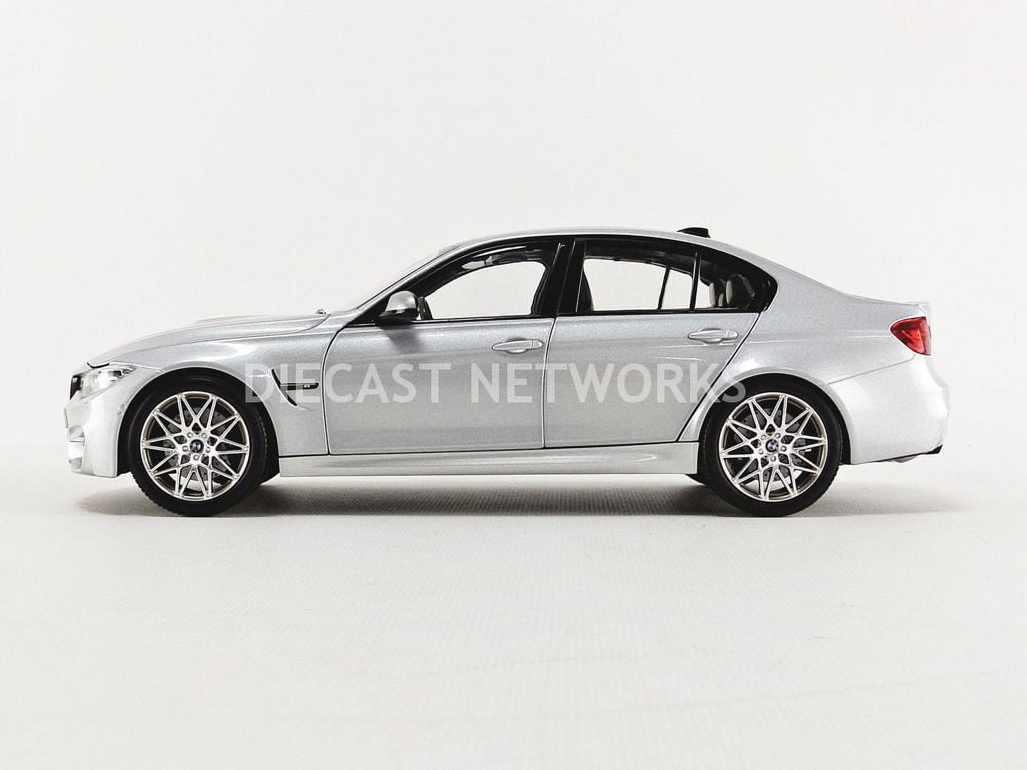 2017 BMW M3 Competition Package Silver with Black Top 1/18