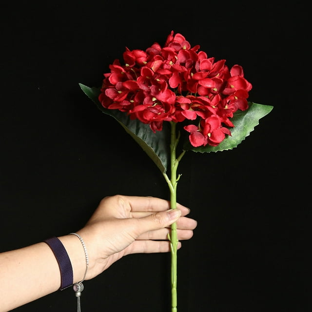 Fankiway Artificial Flower Hydrangea Fake Silk Flower Home Wedding Party Floral Decor