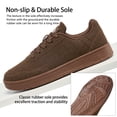 thumbnail image 4 of Ecetana Sneakers for Women Suede Low-Top Shoes Casual Lace-Up Walking Shoes with Non-Slip, 4 of 7