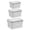 Grey, variant on Hersfrd Fruit Storage Containers for Fridge Leakproof Food Storage Containers with Removable Colander Plastic Fresh Produce Saver Keep Fruits Vegetables Berry Meat Fresh Longer (Blue 3Pcs)