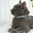 thumbnail image 4 of Cat Collar - Reflective Dog Collar With Bell, Adjustable Pu Leather Soft Tack Cat Collar, 4 of 5