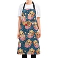 thumbnail image 5 of Kitchen Apron with 2 Pockets Adjustable waterproof Cooking Aprons for Women Men Chef Cute Bear in Popcorn, 5 of 7