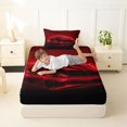 thumbnail image 4 of Manfei Sports Car Twin Sheets,Red Neon Light Print Bedding,3pcs,1 Fitted Sheet and 1 Pillowcase, 4 of 6