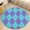 Flannel-3, variant on Purple Diamond Grid Color Round Area Rugs for Bedroom Living Room, 4FT Soft Indoor Circle Carpets, Carpet Home Decor Floor Mat