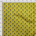 thumbnail image 3 of oneOone Polyester Lycra Fabric Leaves & Floral Block Printed Craft Fabric BTY 56 Inch Wide, 3 of 4