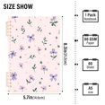 thumbnail image 3 of Haosy Bows Flower Leaf Notebooks 2 Pcs 1-subject Journal 60 Sheets A5 College Ruled Paper Detachable Ring 8.3"x5.7", 3 of 8