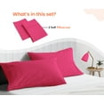 thumbnail image 4 of Queen Pillowcase Size 800 TC Hot Pink Solid, Long Staple & Breathable, Easy to wash, Pack of 2, 4 of 5
