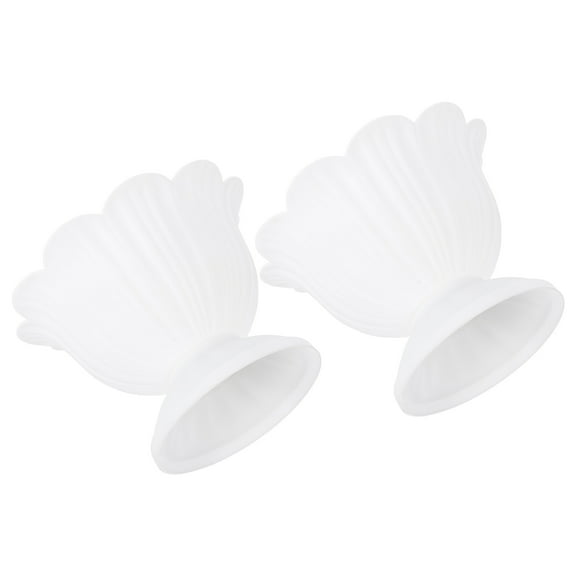 WEUVEB Table Flower Pot Flower Urn Planter White Plastic for Homeowners 2Pcs 5.50X4.13X3.73in