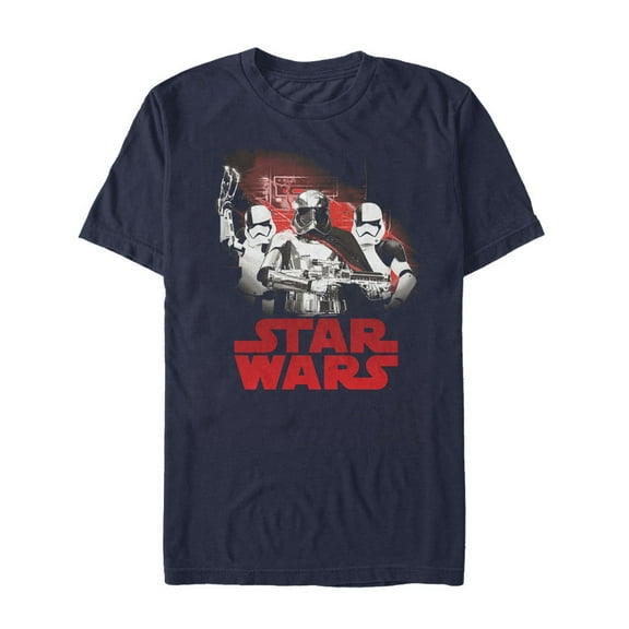 Men's Star Wars The Last Jedi Captain Phasma Trio Graphic Tee Navy Blue Large