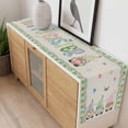 thumbnail image 4 of Easter Table Runner - 120 Inch Long, Kitchen Dining Table Runner Dresser Scarves, Retro Farmhouse Gnomes Flowers Rabbit Eggs Plaid Farmhouse Decor for Coffee Tables Wedding Party Banquet, 4 of 8