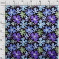 thumbnail image 3 of oneOone Cotton Cambric Purplish Blue Fabric Floral Sewing Craft Projects Fabric Prints By Yard 56 Inch Wide, 3 of 4
