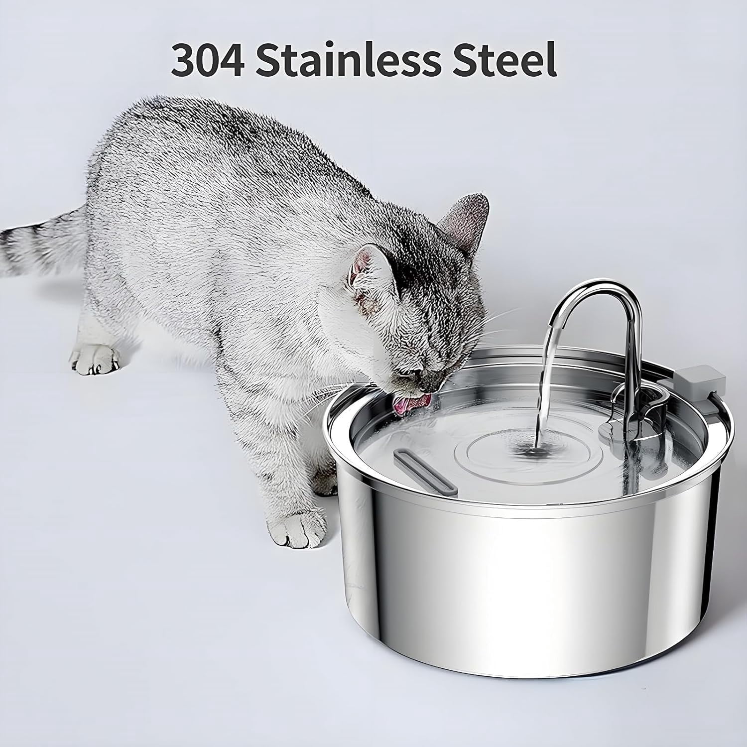Pawquench Automatic Pet Water Fountain, 2025 Self Cleaning Dog Water Fountain, Stainless Steel Pet Water Dispenser with Filter and Pump for Cats & Dogs
