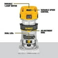 thumbnail image 3 of DEWALT Router, Fixed Base, Variable Speed, 1-1/4-HP Max Torque (DWP611), 3 of 6