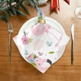 thumbnail image 4 of Coolnut Set of 4 Pink Flamingo Napkins Cloth Napkins 20"x20", Washable Polyester Dinner Napkins for Parties, Wedding, Restaurant, 4 of 6